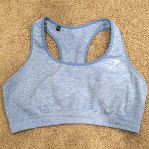 Light blue marl vital seamless sports bra